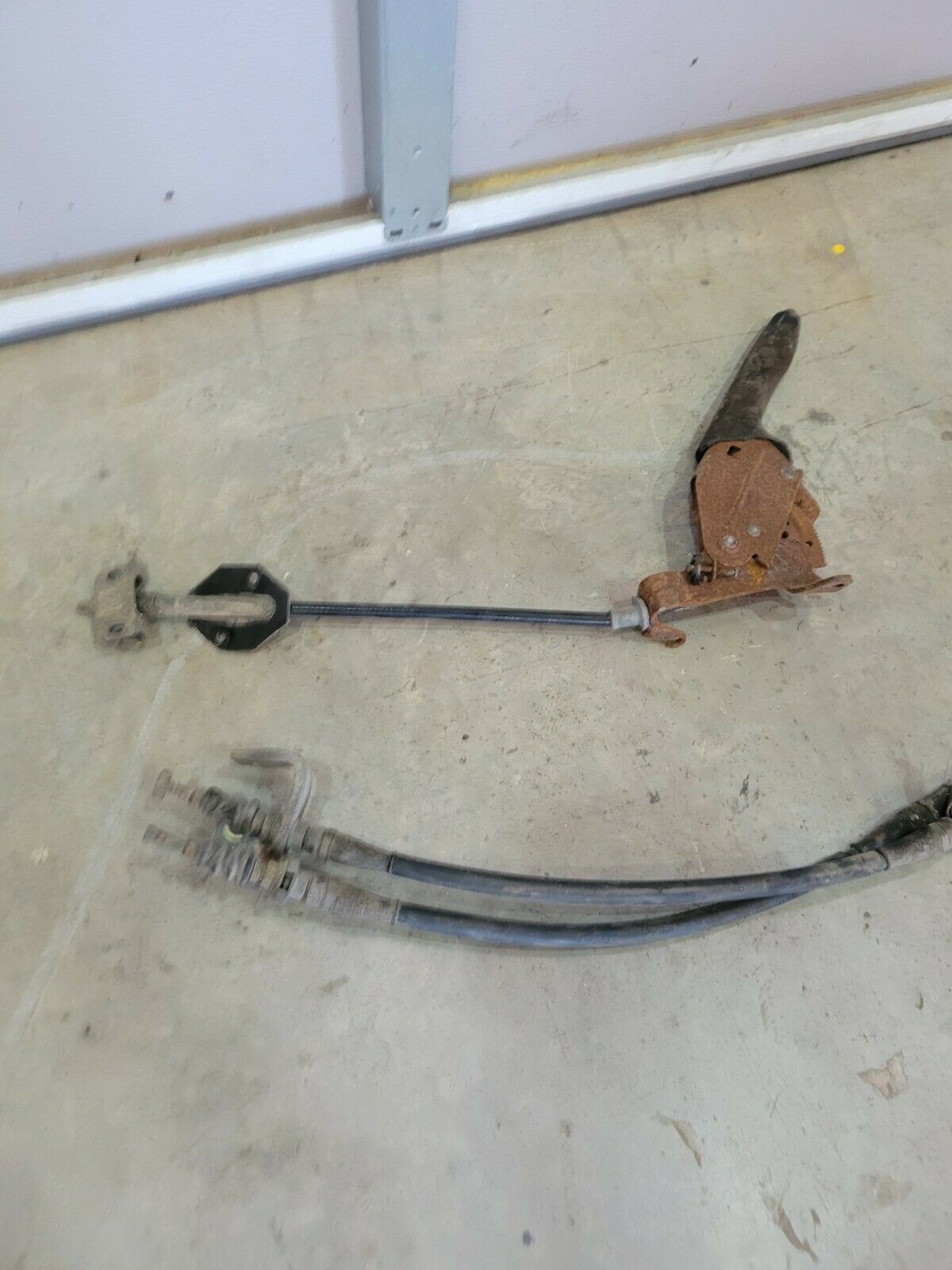 1997 MAZDA MX5 MIATA HANDBRAKE HANDLE AND CABLES assembly